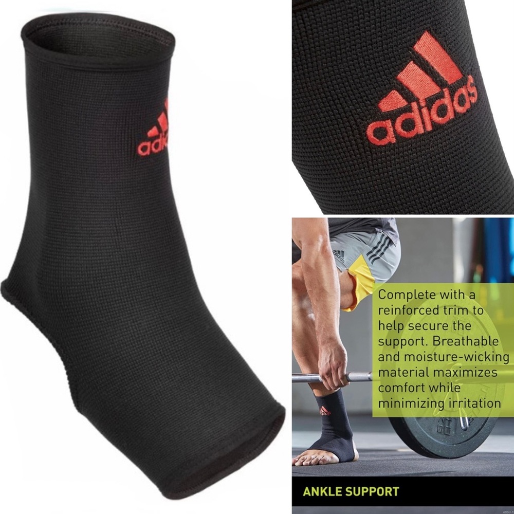 NEW Adidas Ankle Sleeve Support Adult Unisex Black SIZE LARGE